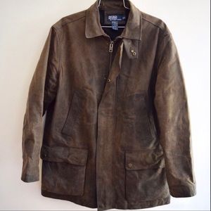 Polo Ralph Lauren Fleece Lined Leather Coat